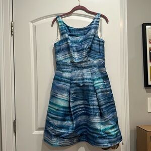 Never worn blue silver team and black sparkly dress